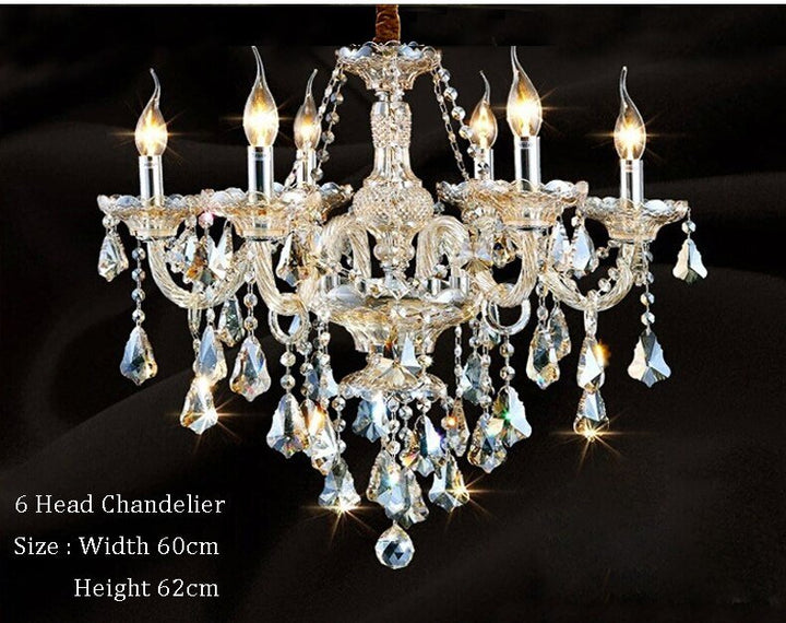Lighting Luxury Candle Crystal Chandeliers Light K9 Cognac Crystal Chandeliers Lustre Light Lighting