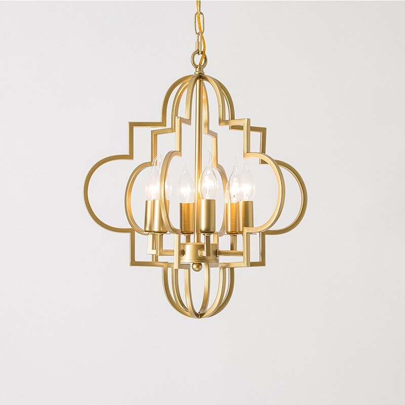 Lighting Luxury Hollow Gold Pendant Lights Led Hanging Lamp for Dining Room Kitchen Lighting Fixtures Home Lighting