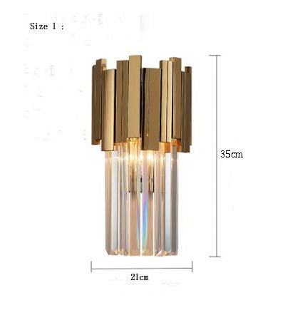 Belysning Post-Moderne Krystal Væglampe Lys Krystalvæg Luksus Kreativ Varm Gang Soveværelse Sengelampe