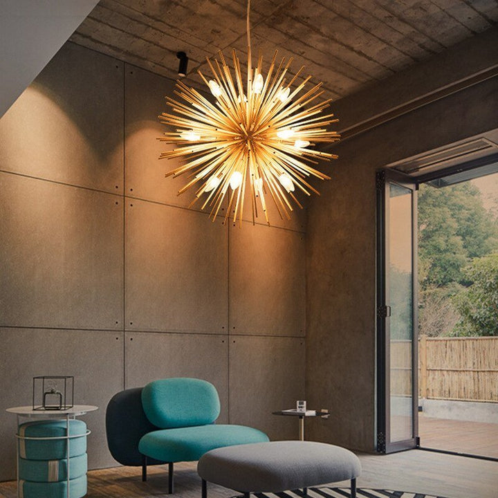 Loft Chandelier Light Pendant Lamp Dandelion Sparkle Sunshine Kitchen Counter Suspension Lighting Fixture Hanging Lamp