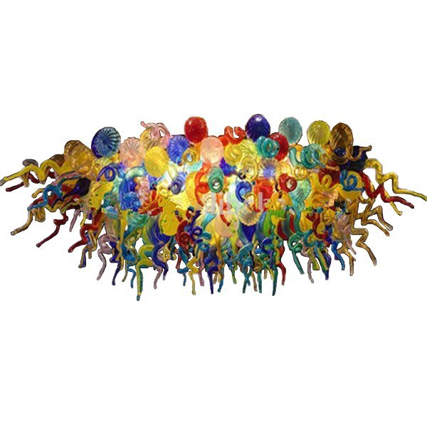 Luxury Art Lamp Murano Multicolor Bubbles LED Blown GLass Ceiling Mounted Chandeliers for Dining Room