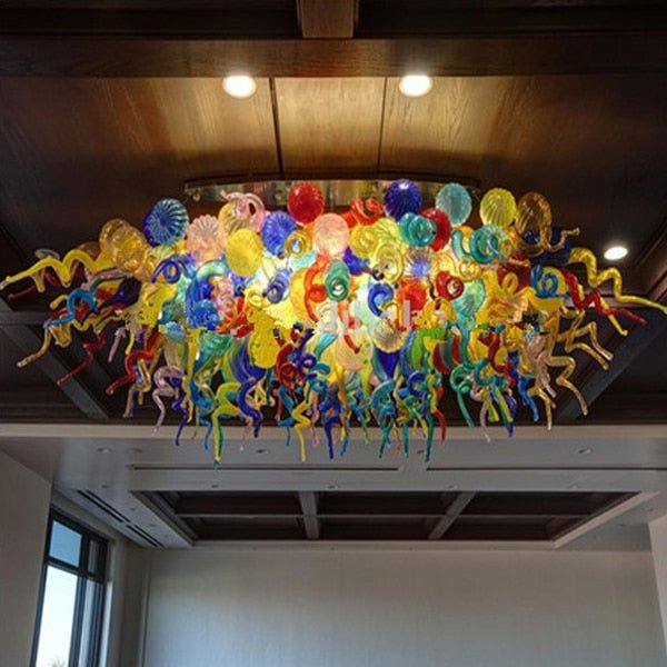 Lampadari d'arte di lusso Murano Multicolor Bubbles LED Lampadari a soffitto in vetro soffiato per sala da pranzo