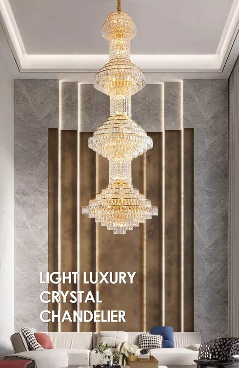 Luksus stor krystal lysekrone til hotel og villa 