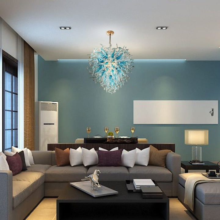 Luxury LED Hand Blown Glass Chandeliers for Living Room