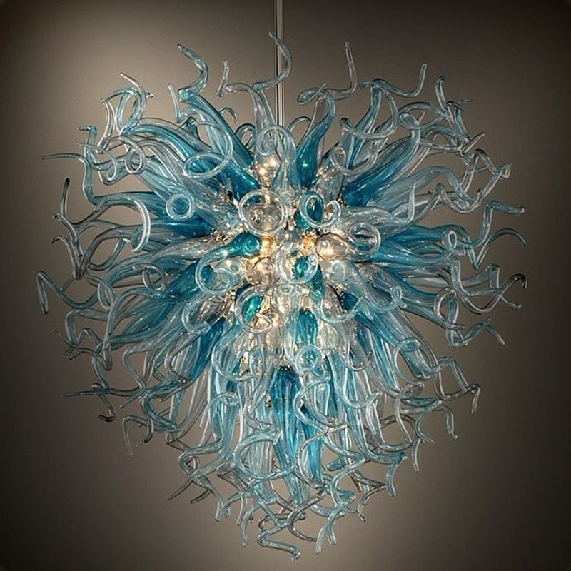 Luxury LED Hand Blown Glass Chandeliers for Living Room