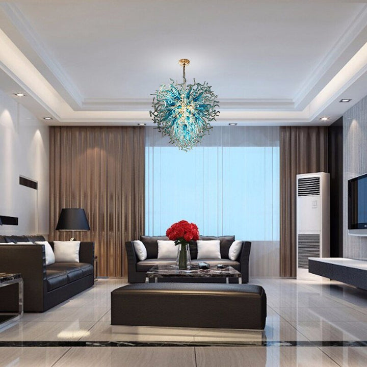 Luksus LED håndblæst glas lysekroner til stuen
