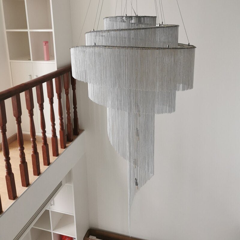 Luxury Long Staircase Chain Modern Chandelier – ATY Home Decor
