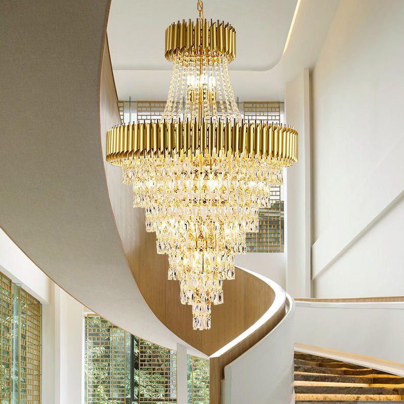 LARGE Luxury Crystal Spiral Chandelier Design For Living Room - DINNING ROOM - Staircase - Hallway