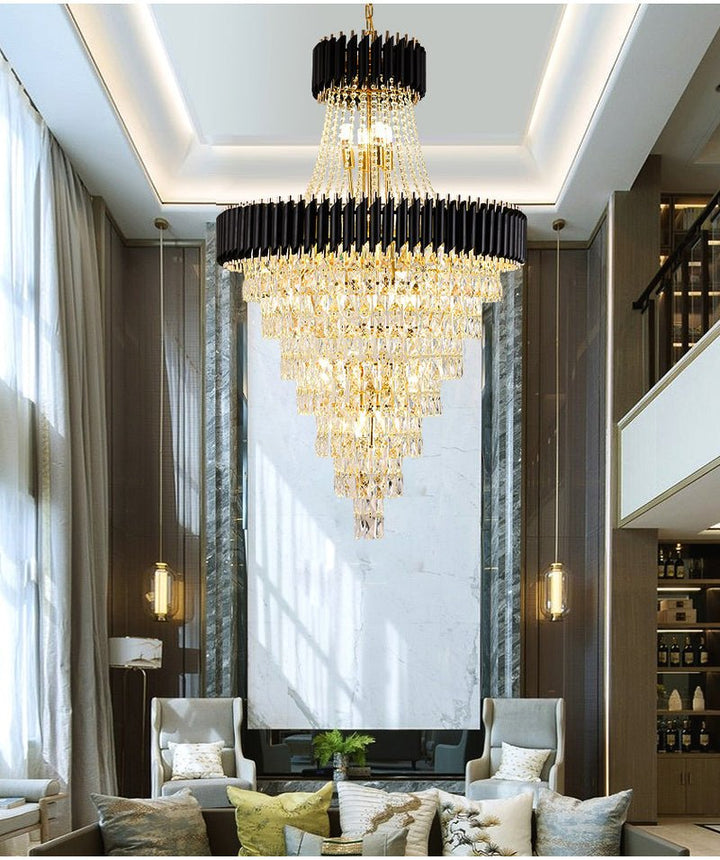 GRANDE lampadario a spirale di cristallo di lusso per il soggiorno - sala da pranzo - scala - corridoio