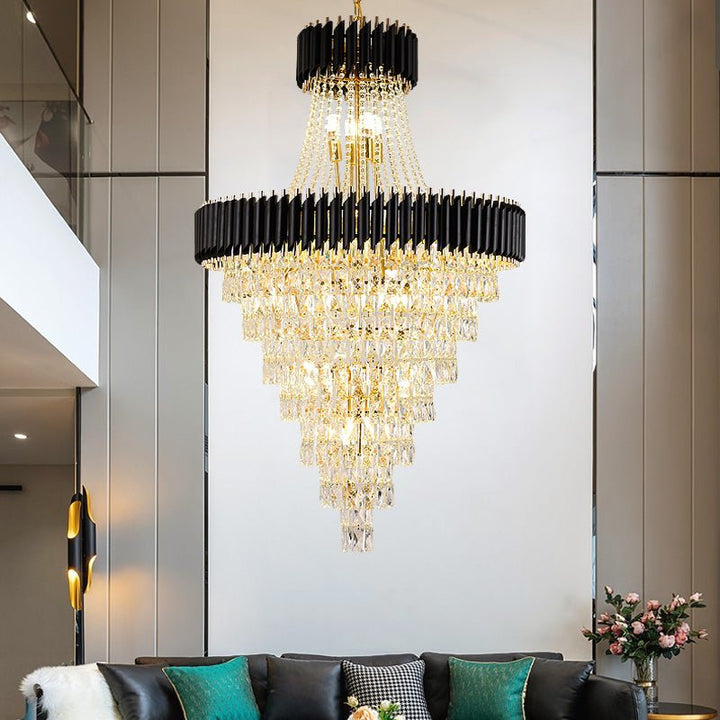 LARGE Luxus Kristall Spirale Kronleuchter Design für Wohnzimmer - Esszimmer - Treppe - Flur