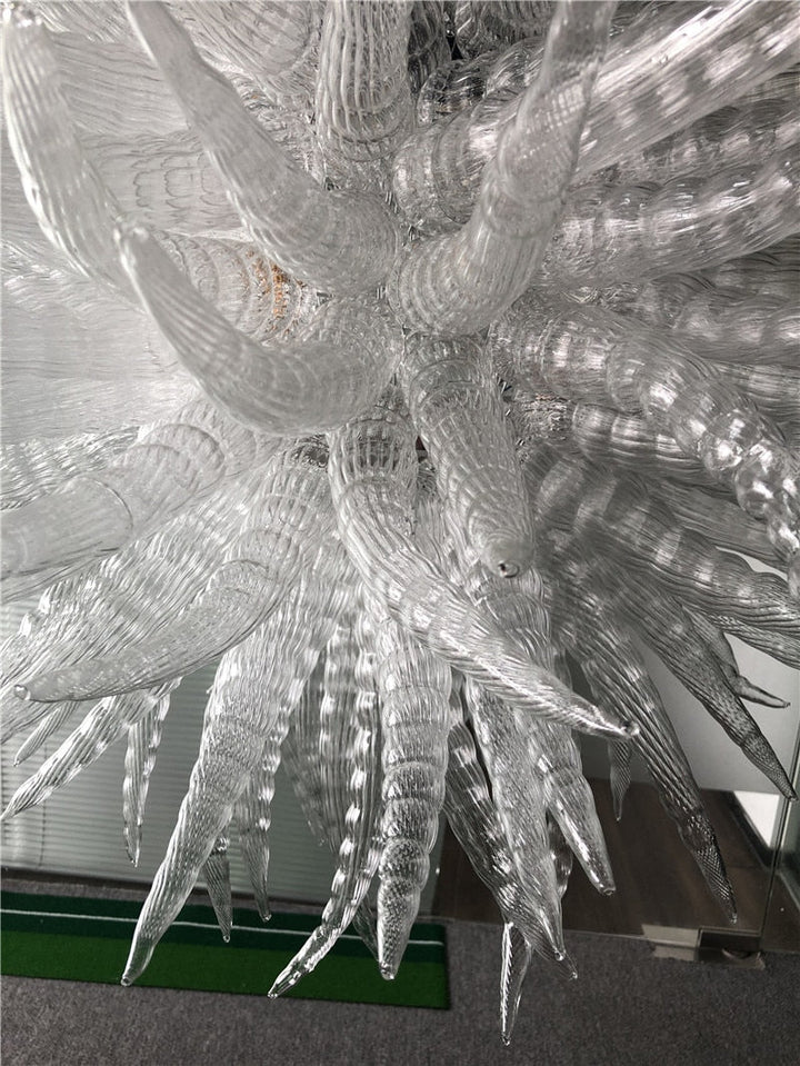 Lámpara de araña mágica nórdica de cristal soplado transparente Lámpara de cristal soplado nórdico Dormitorio Sala de estar Accesorios