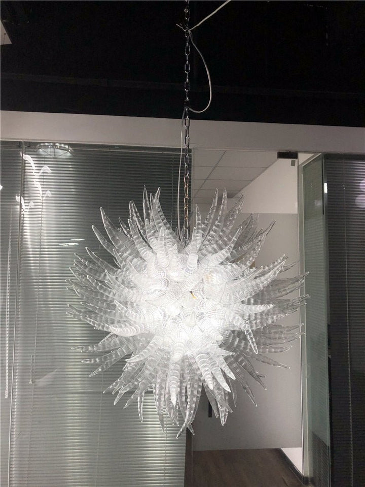 Magisk Hengende Lysekrone Nordic Clear Transparent Håndblåst Glass Lampe Soverom Stue Armaturer