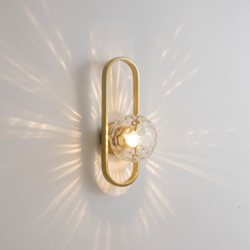 Pasillo de cristal minimalista Lámpara de pared Balcón Pasillo Porche Dormitorio Apliques creativos