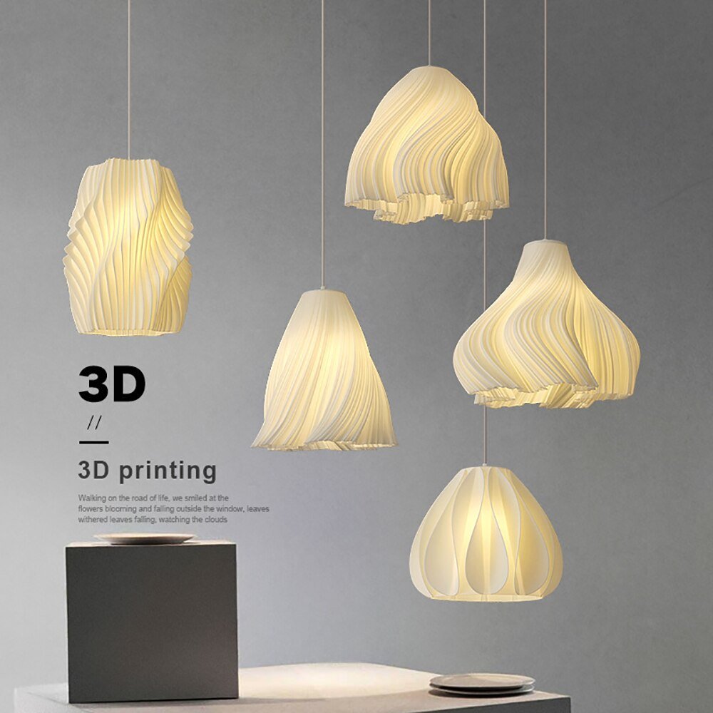 Luminaires modernes 3D créatifs pour restaurant, bar, cuisine, chambre d'enfant