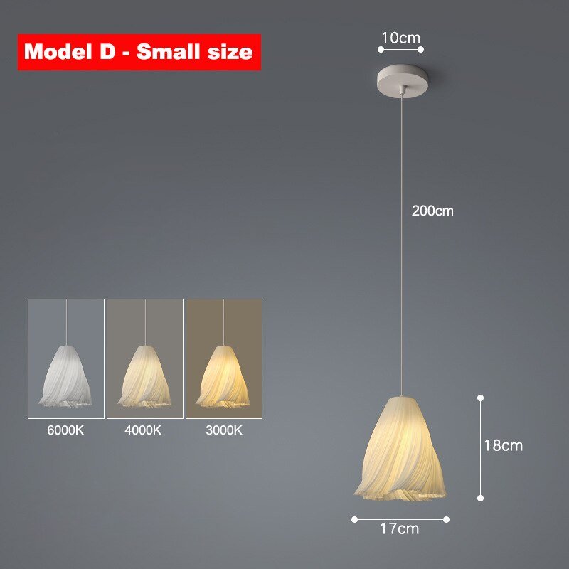 Modern 3D Creative Small Chandelier Pendant Lights for Restaurant Bedside Bar Kitchen Kids Room