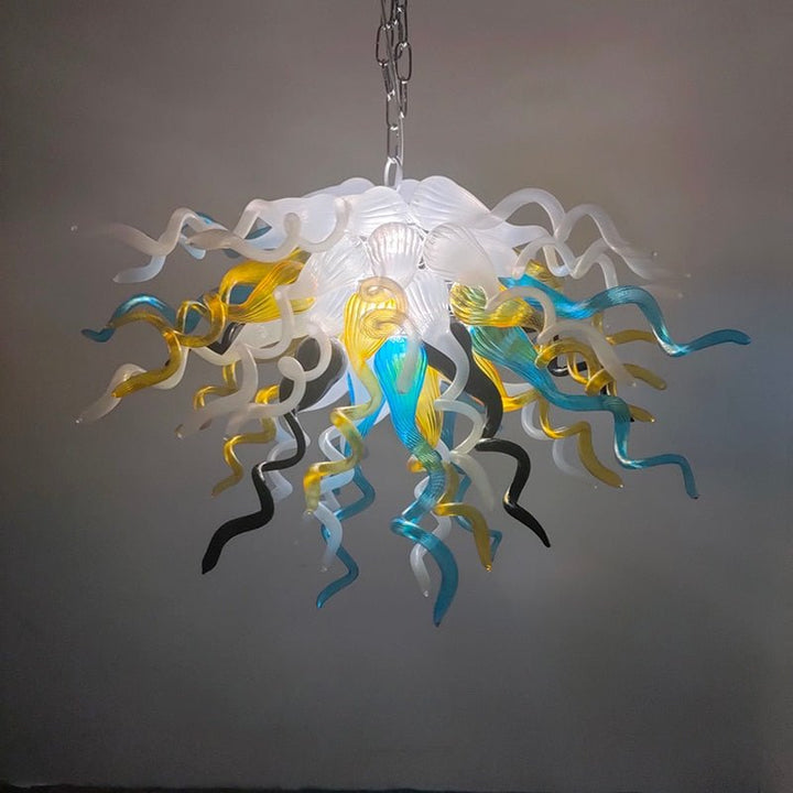 Lampada in vetro soffiato multicolore di arte moderna Lampadario in vetro soffiato a mano