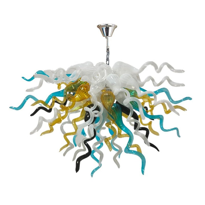 Arte Moderno Lámpara de vidrio soplado multicolor Araña de cristal soplado a mano