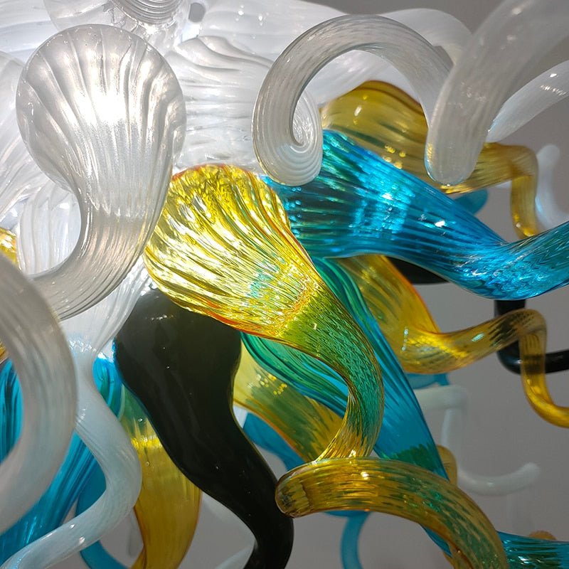 Moderne kunst multifarve blæst glas lampe håndblæst glas lysekrone
