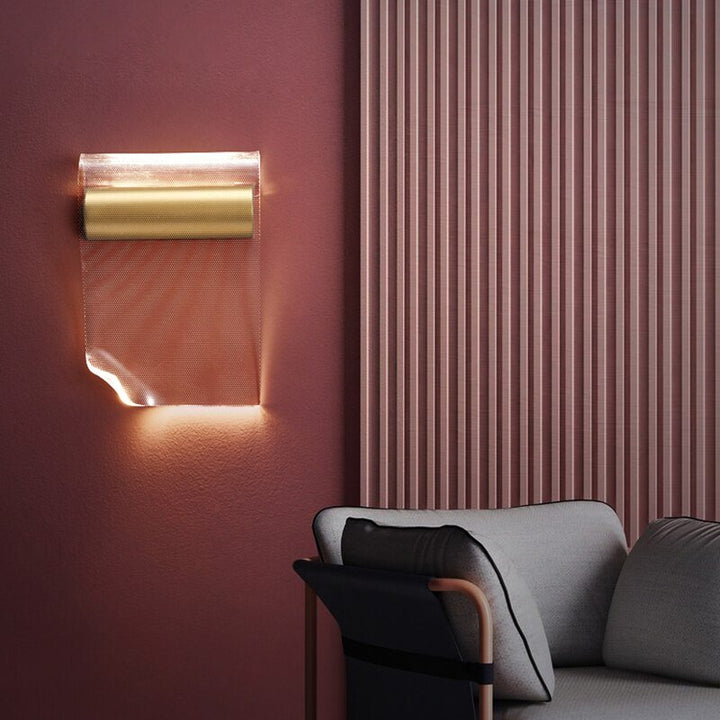 Applique murale LED moderne et créative pour chambre à coucher couleur or pour salon