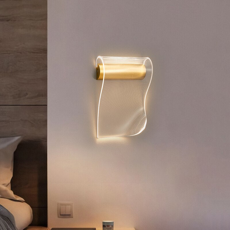 Moderne Kreativ Design Luksus LED Vegglampe For Soverom Gull Farge For Stue Lysarmatur