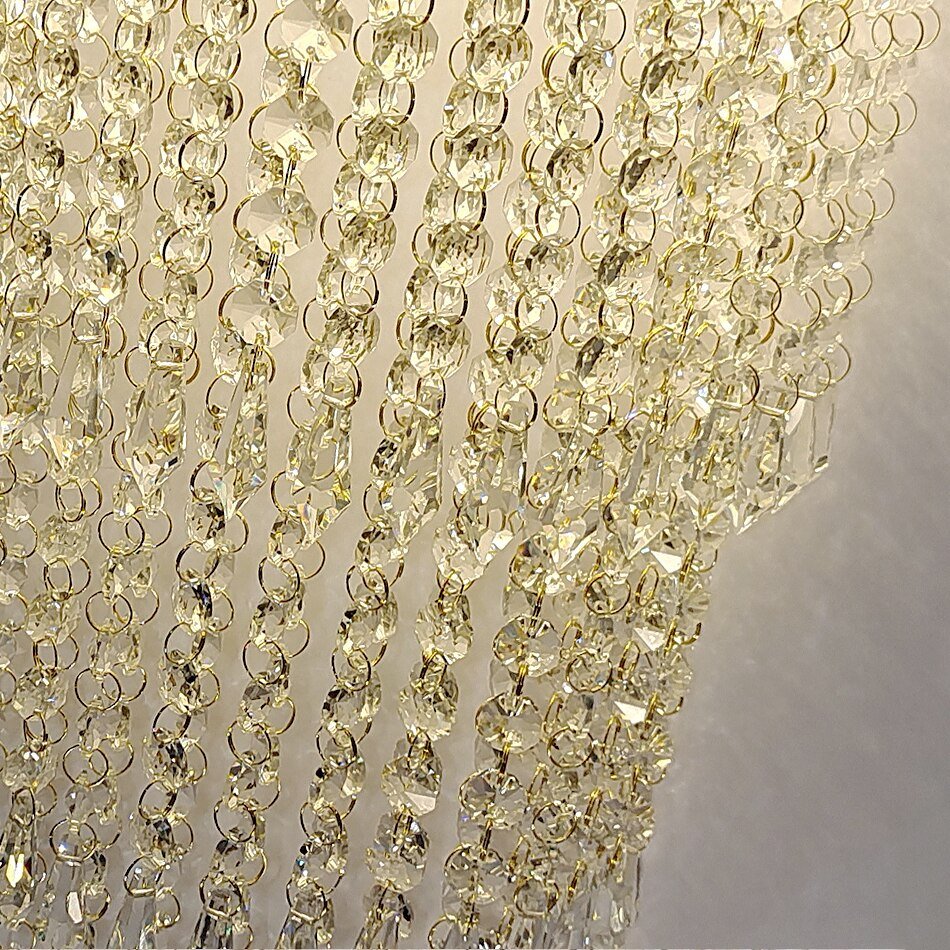 Moderne Kreativ Gull Krystall Nattbord Vegglampe Led Soverom Lys Vegg Scones Innendørs Crystal Luster