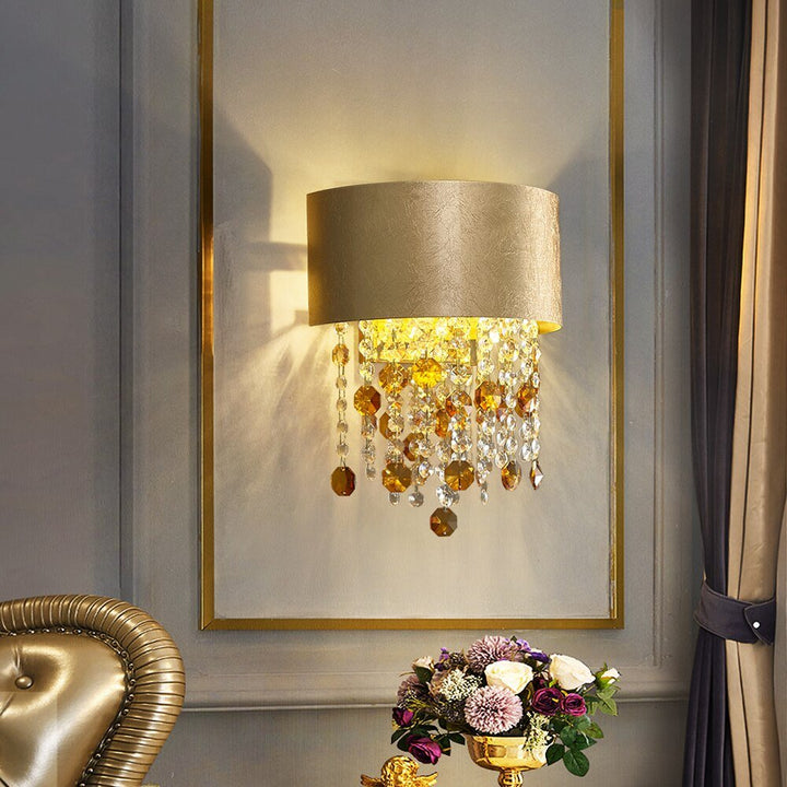 Modern Crystal Gold Wall Sconce Lamp For Bedroom Creative Home Decor Living Room Fixture - ATY Home Decor