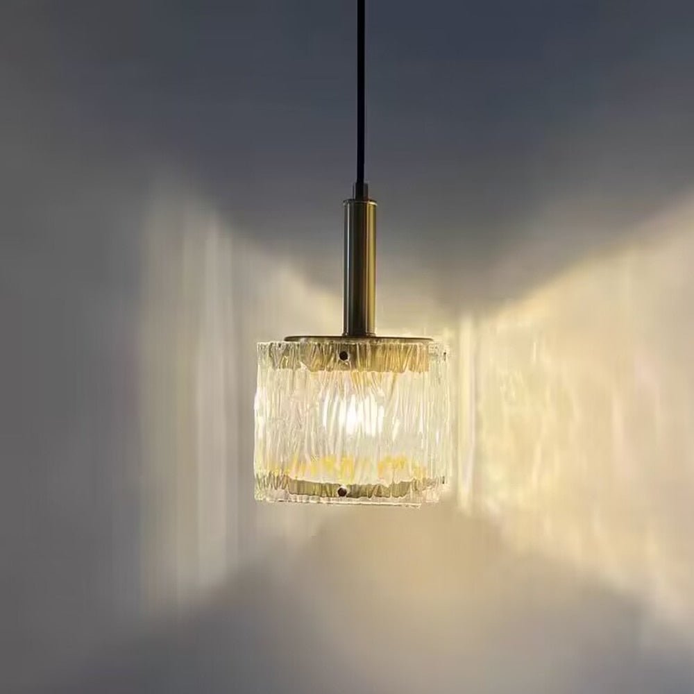 Lámparas Colgantes De Vidrio Cúbico Modernas Para La Isla De Cocina Junto A La Cama
