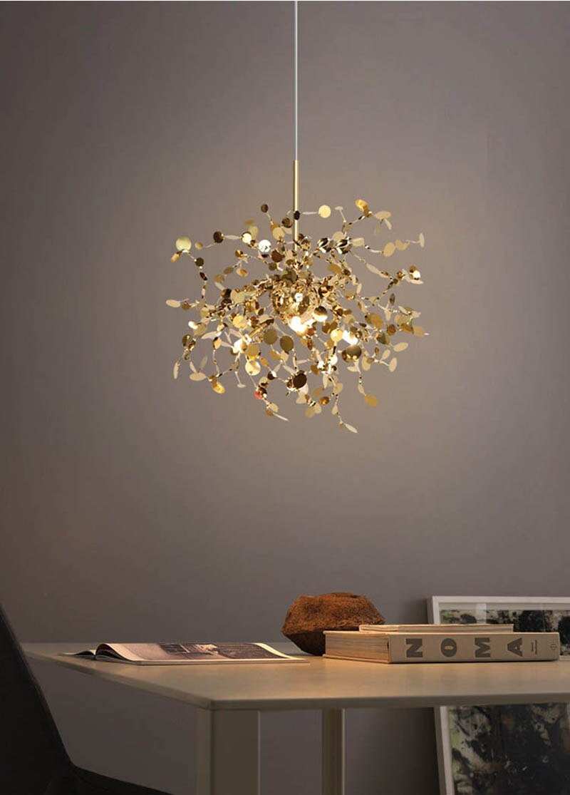 Modern Gold Pendant Lights Led Hanging Lamp For Dining Room Kitchen Lighting Fixtures Home Art Decor Suspension Luminaire