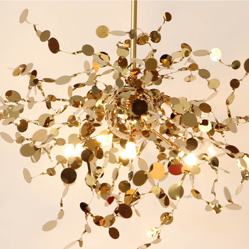 Modern Gold Pendant Lights Led Hanging Lamp For Dining Room Kitchen Lighting Fixtures Home Art Decor Suspension Round Shape