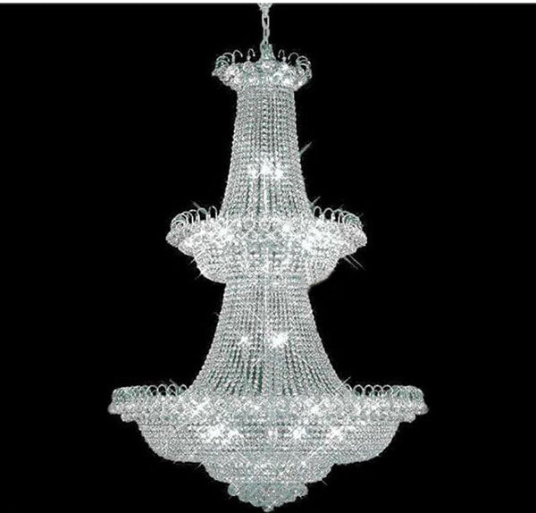 Modern Large Crystal Chandelier Light Gold /Chrome Foyer Crystal Chandelier Light Width 120cm Guaranteed 100%