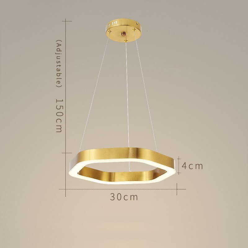 Lampadario a led moderno Lampada da soggiorno oro Lusso Creativo Negozio Inox Combinazione di apparecchi di illuminazione