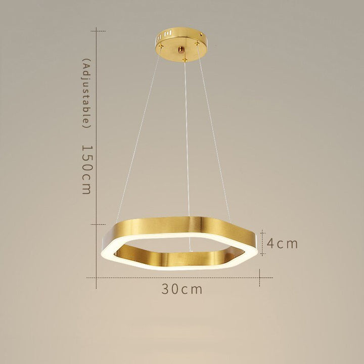 Moderna lámpara de araña de led de oro de la sala de estar de lujo de la lámpara de la tienda de acero inoxidable creativa combinación