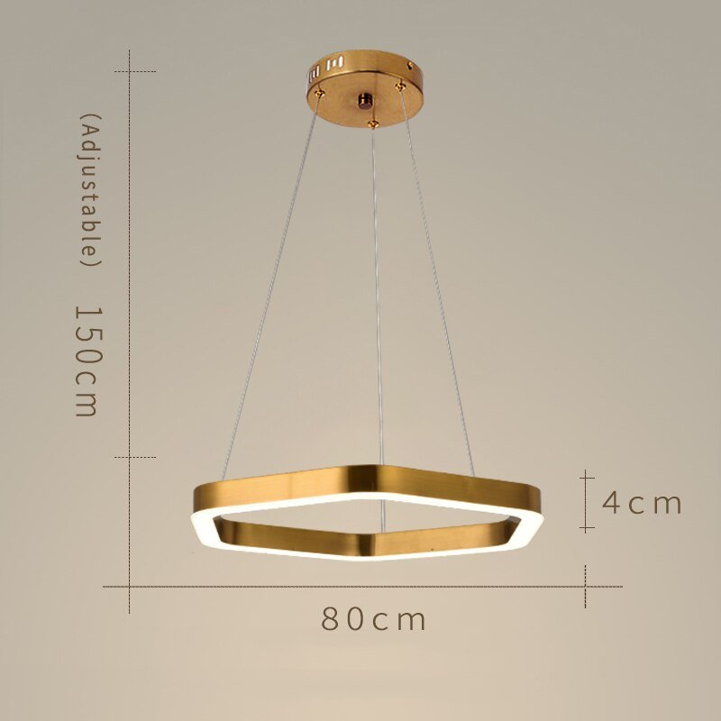 Modern Led Chandelier Gold Living Room Lamp Luxury Creative Stainless Shop Light Fixture Combination