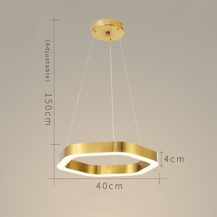 Moderna lámpara de araña de led de oro de la sala de estar de lujo de la lámpara de la tienda de acero inoxidable creativa combinación