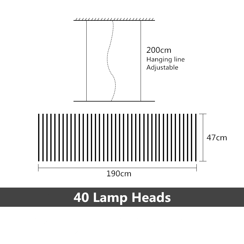 Moderne LED Lysekronebelysning Nordic Loft Svart Hvit Hengende Pendel