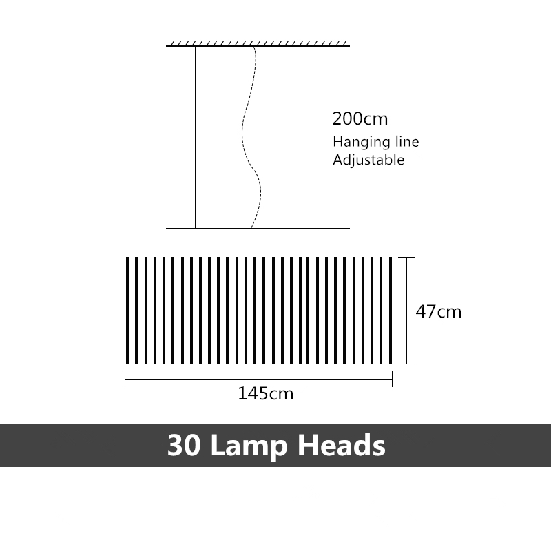 Moderne LED-kroonluchterverlichting Nordic Loft Zwart-witte hangende hanglamp