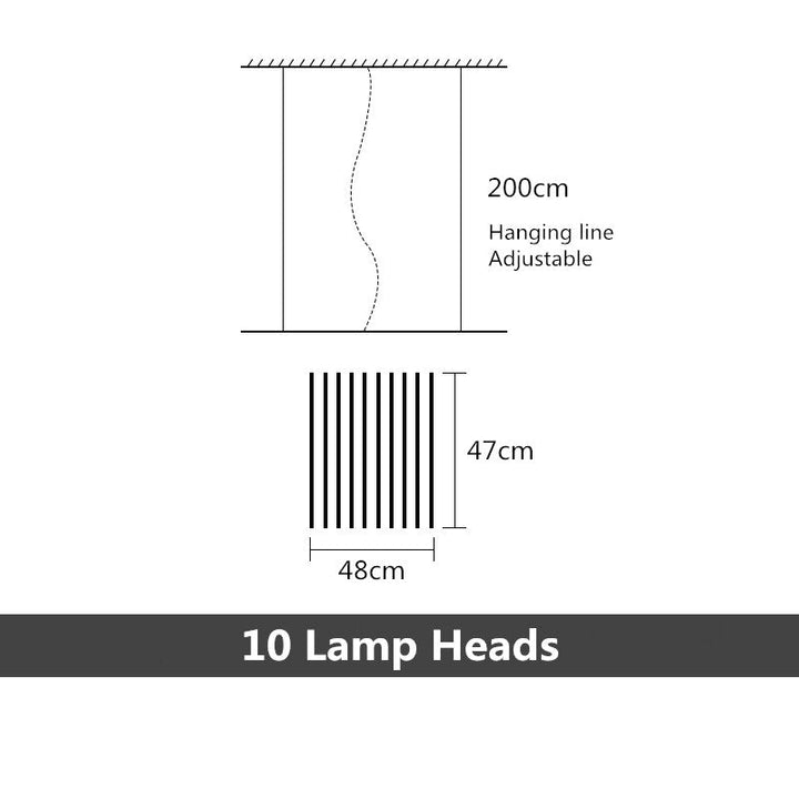 Lámpara de araña LED moderna que ilumina Nordic Loft Lámpara colgante colgante en blanco y negro