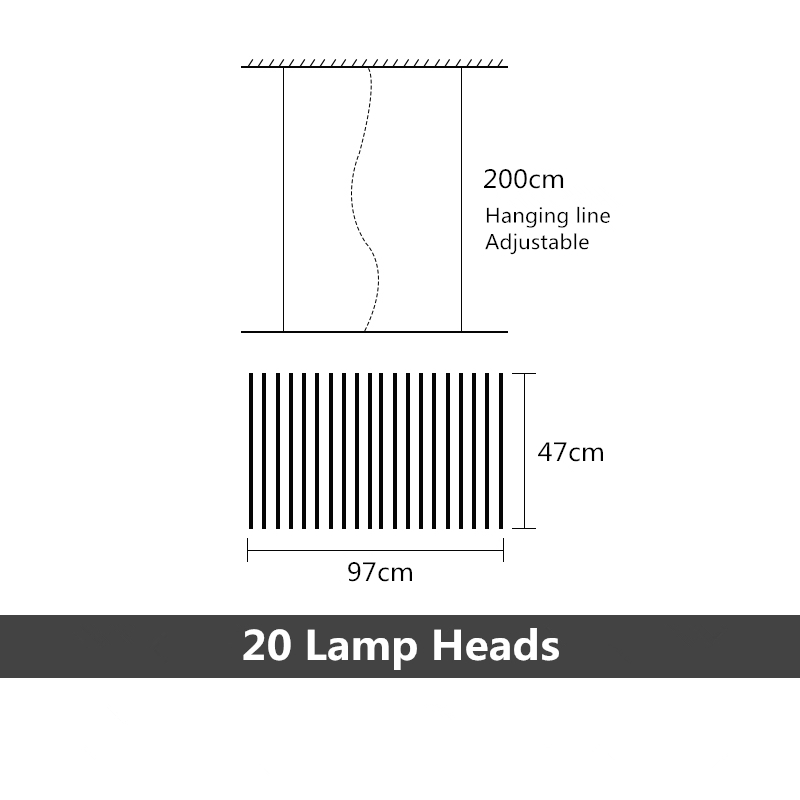 Moderne LED-kroonluchterverlichting Nordic Loft Zwart-witte hangende hanglamp