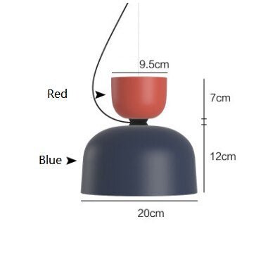 Moderne LED Fargerikt Pendellampe Kjøkkenøy Hengelampe Spisebord Hengelampe Makron Loft Kjøkkenlampe