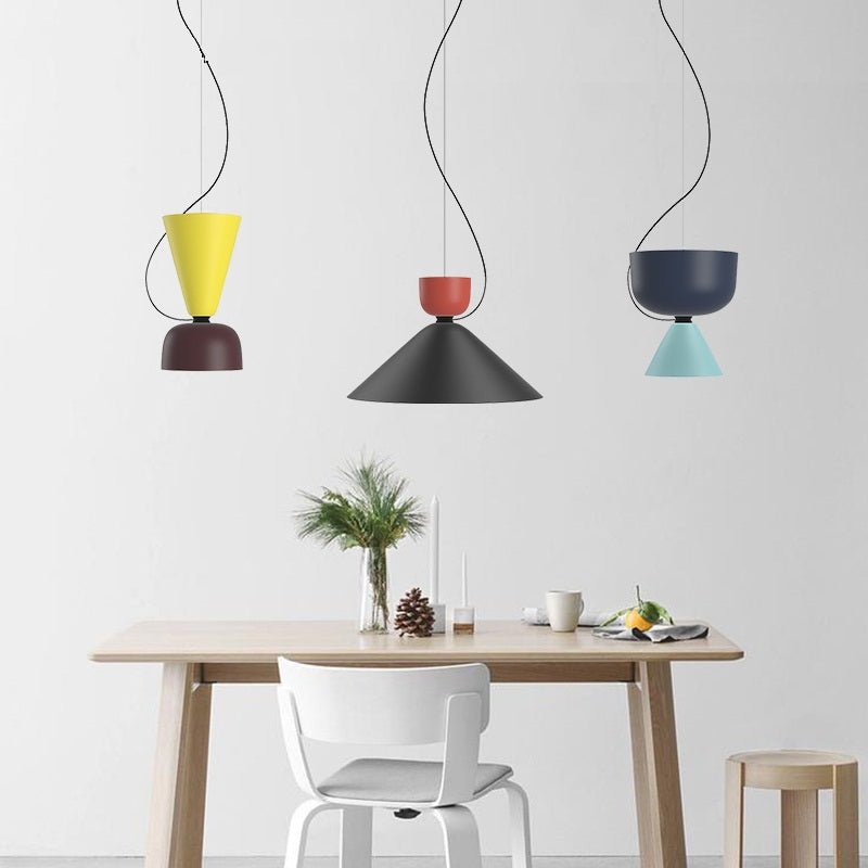 Modern LED Colorful Pendant Light Kitchen Island Suspension Lamp Dining Table Hanging Lamp Macaroon Loft Kitchen Lamp