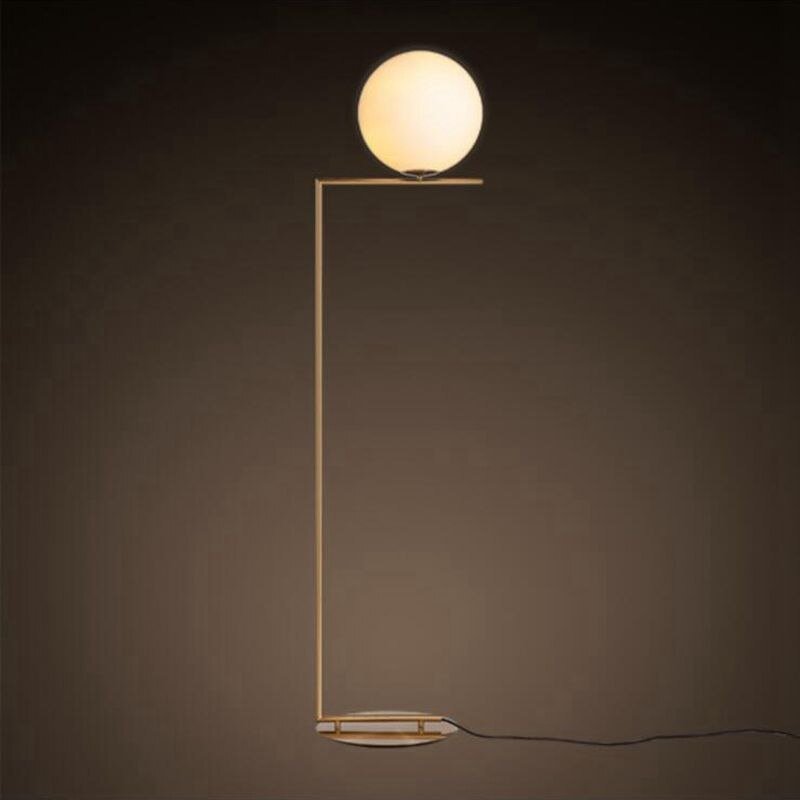 Modern LED Floor Lamp Floor Light Shade Glass Ball Standing Lamp For Bedroom Living Room Gold Designs