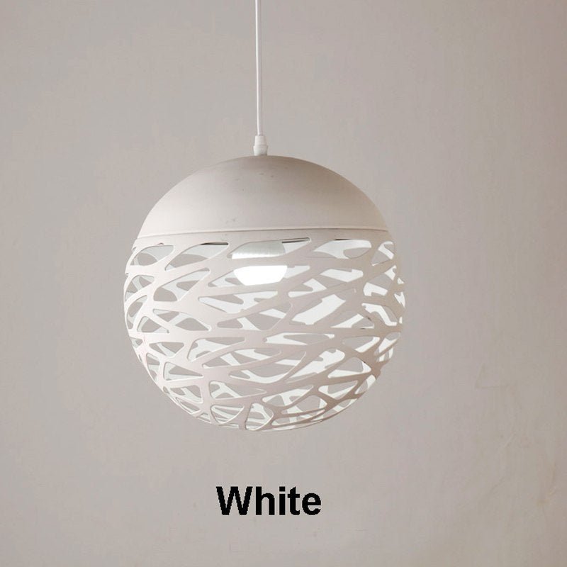 Modern Led Pendant Lamp White Black Painting Metal Pendant Light For Stair Dinning Living Room Hanging Lighting