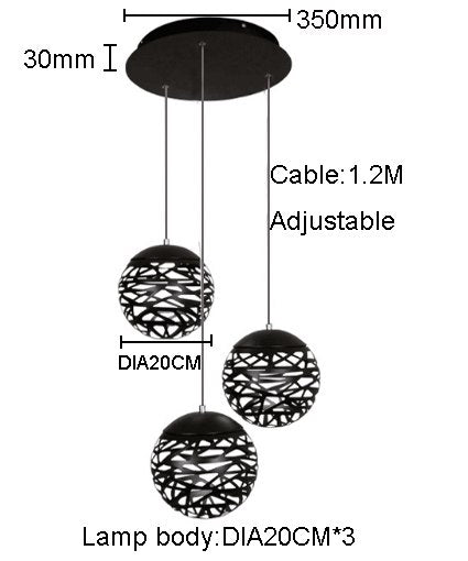 Modern Led Pendant Lamp White Black Painting Metal Pendant Light For Stair Dinning Living Room Hanging Lighting