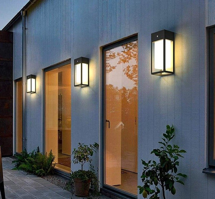 Lámpara de pared LED moderna, iluminación exterior, luz de jardín, impermeable, sensor de 5W, apliques de pared, terraza, balcón, lámpara de pared, lámpara de calle