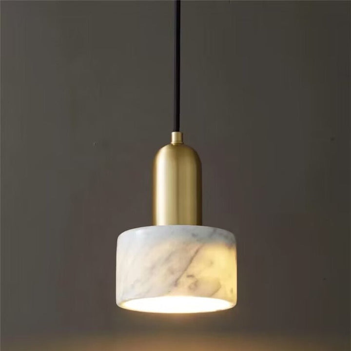 Moderna lampada a sospensione in marmo Luci a LED per l'isola della cucina Comodino