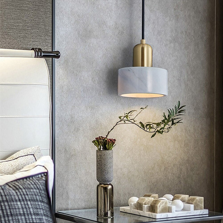 Moderne marmor pendellampe LED-lys for kjøkkenøy ved sengen