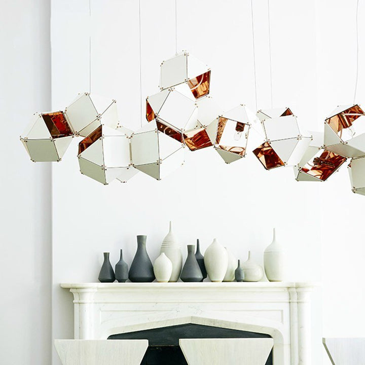 Modern Metal Creative Pendant Light for Living Room Dining Room Circular Design Hanging Lamps Home Decoration Lighting Fixtures