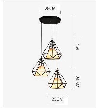 Modern Pendant Lamp Light Iron Frame Pendant Lights for Kitchen Island Dining Room Home Decoration Luminaire
