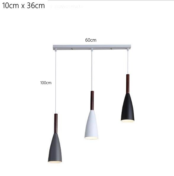 Modern Pendant Light Kitchen Hanging Lamp Dining Room Kitchen Lighting Fixture Loft Decor Wood Lamp Luminaire Lustre