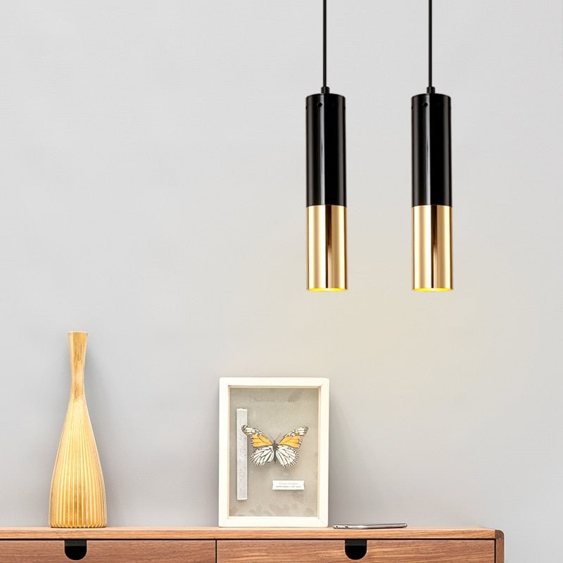 Modern Pendant Lights GU10 LED Lamp Single Dining Light Bar Lamps Pendant Lamp Lighting For Living Room D60mm Aluminum Tube Lamp